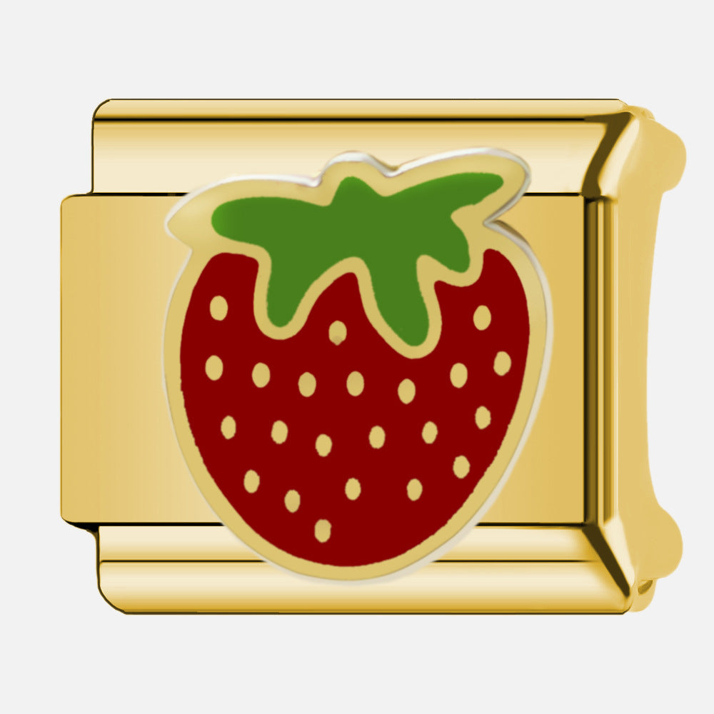 Wholesale Italian Charm Bracelet 9mm DIY  Fruit Cherry Creative Stainless Steel Composable Bracelet