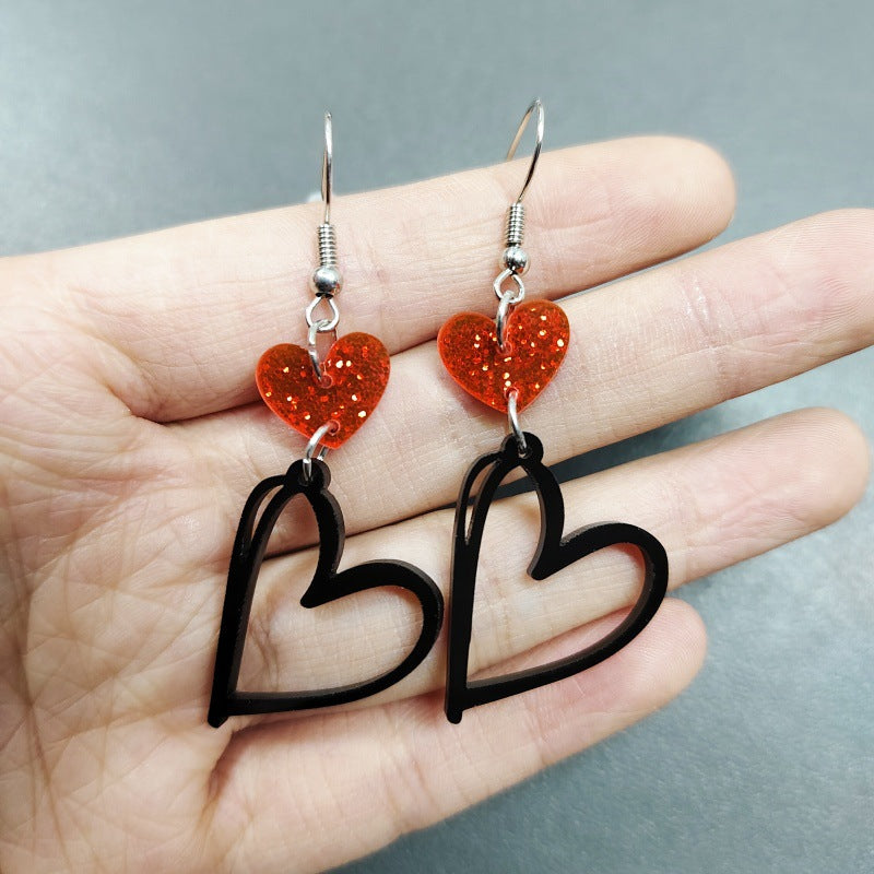 Wholesale Valentine's Day Cute Devil Love Bear Earrings ACC-ES-XueP043