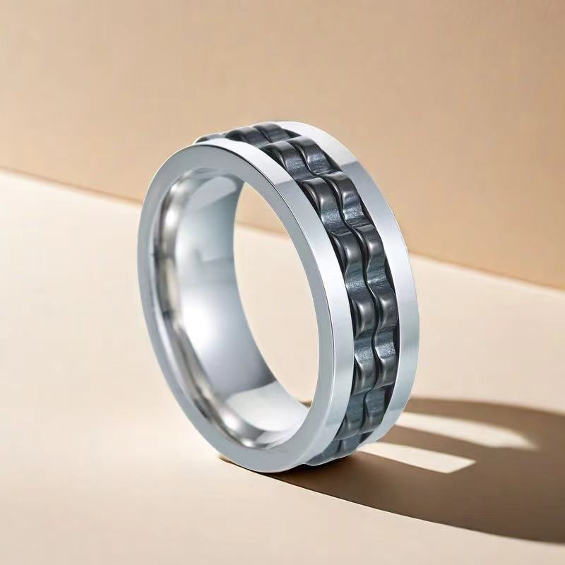 Wholesale Titanium Steel Rings Men’s Rings ACC-RS-Xinj007
