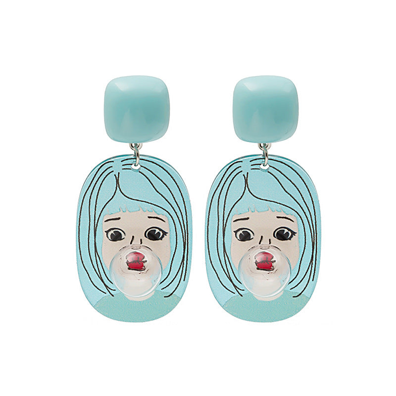 Wholesale Cute Childlike Style Girl Earrings Acrylic Earrings ACC-ES-MDD026