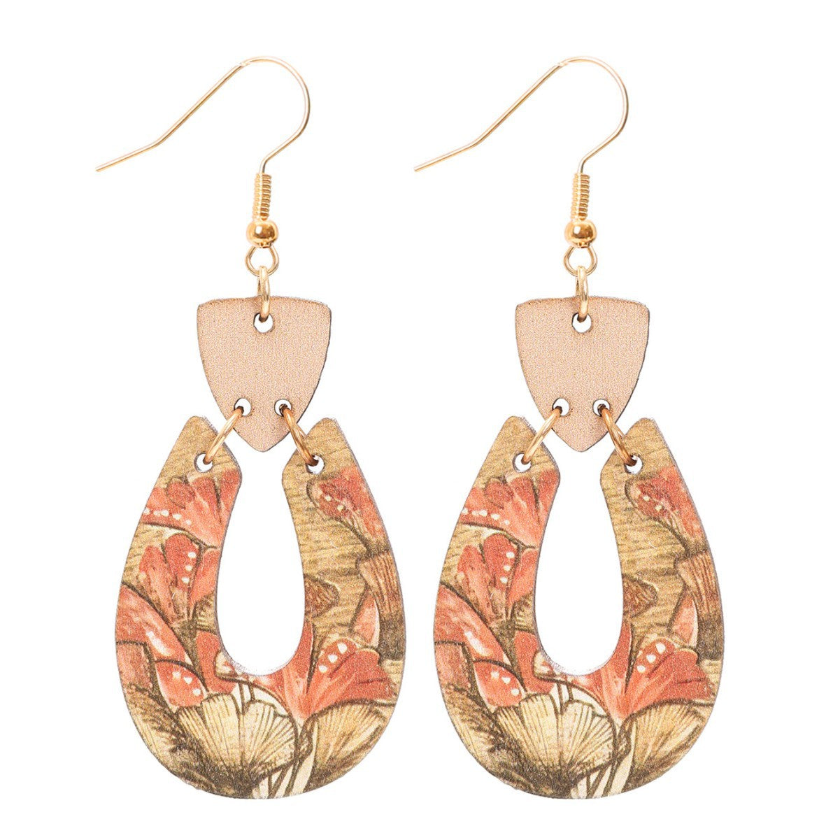 Wholesale  Bohemian Style Retro High-grade Exaggerated Wooden Earrings