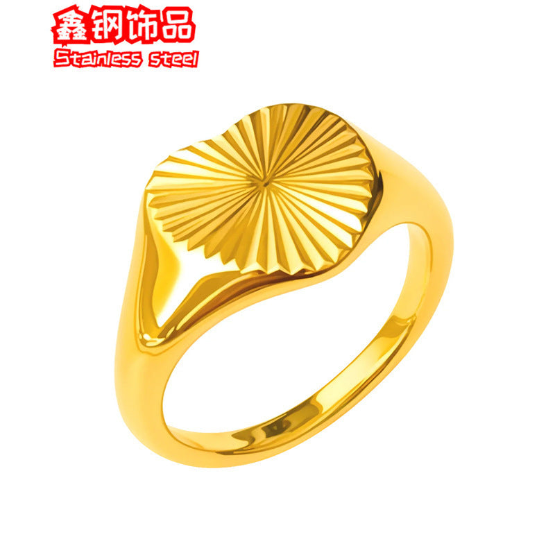 Anneau d'amour d'acier en gros titane