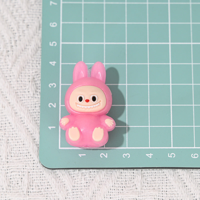 Wholesale 10pcs Rubber Cute Cartoon Beads DIY Bead Accessories