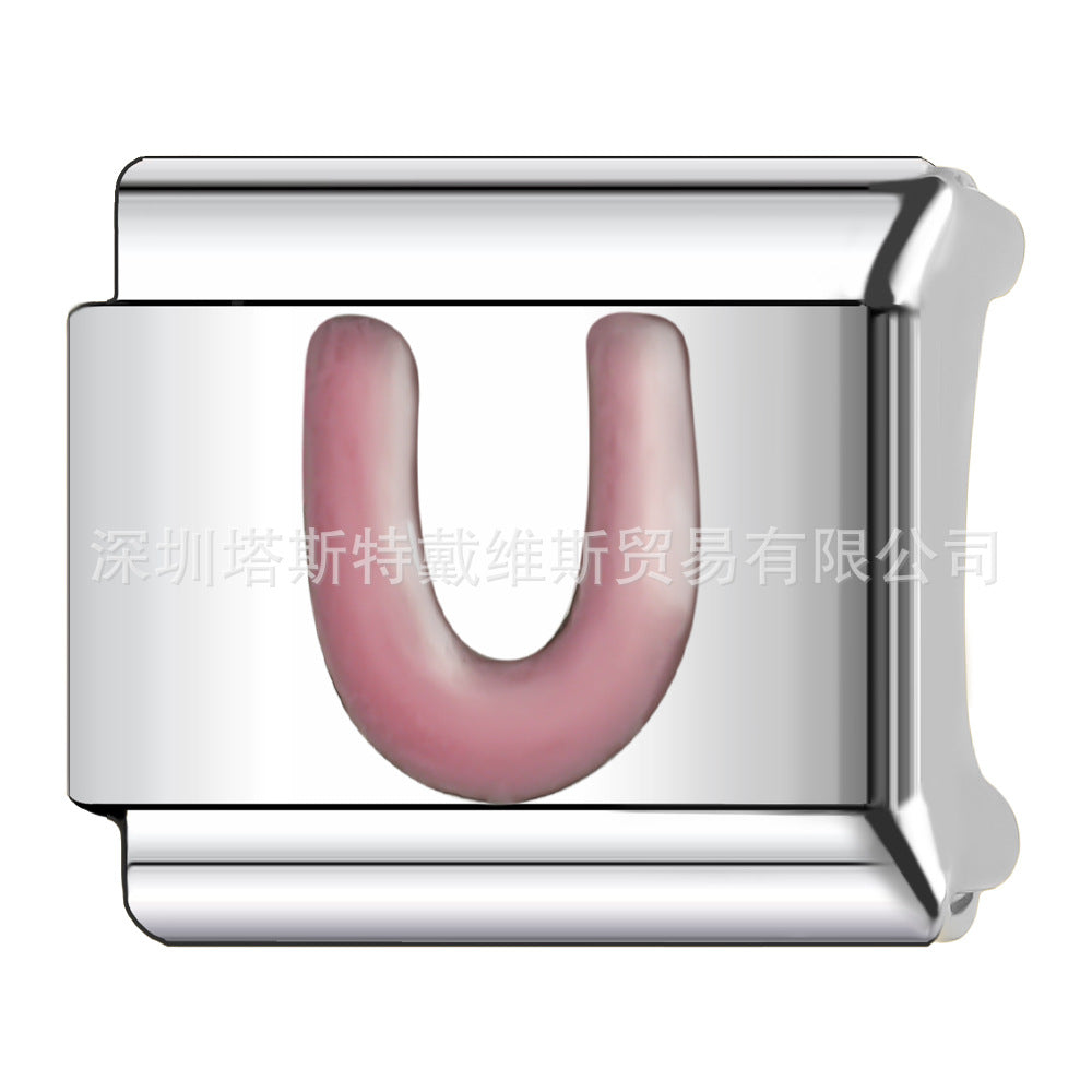 Wholesale 9mm Italian Charm Starter Bracelets DIY square Single Section Creative Stainless Steel Composable Bracelet