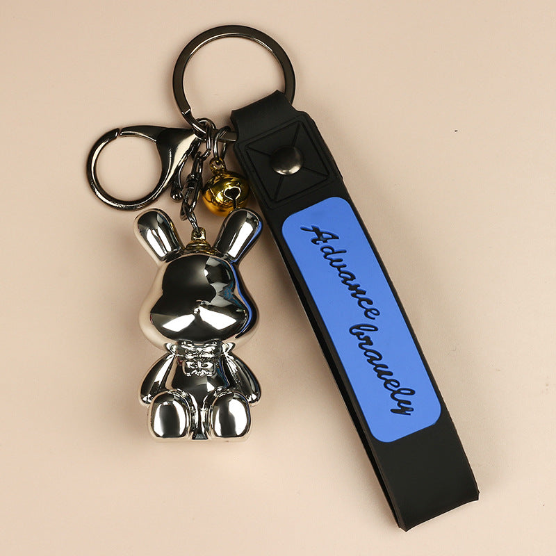 Wholesale Cartoon Gradient Colorful Sitting Bunny Keychains ACC-KC-HongAo008