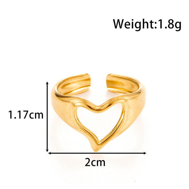Wholesale  geometric popular love encircling titanium steel irregular ins style simple  ring