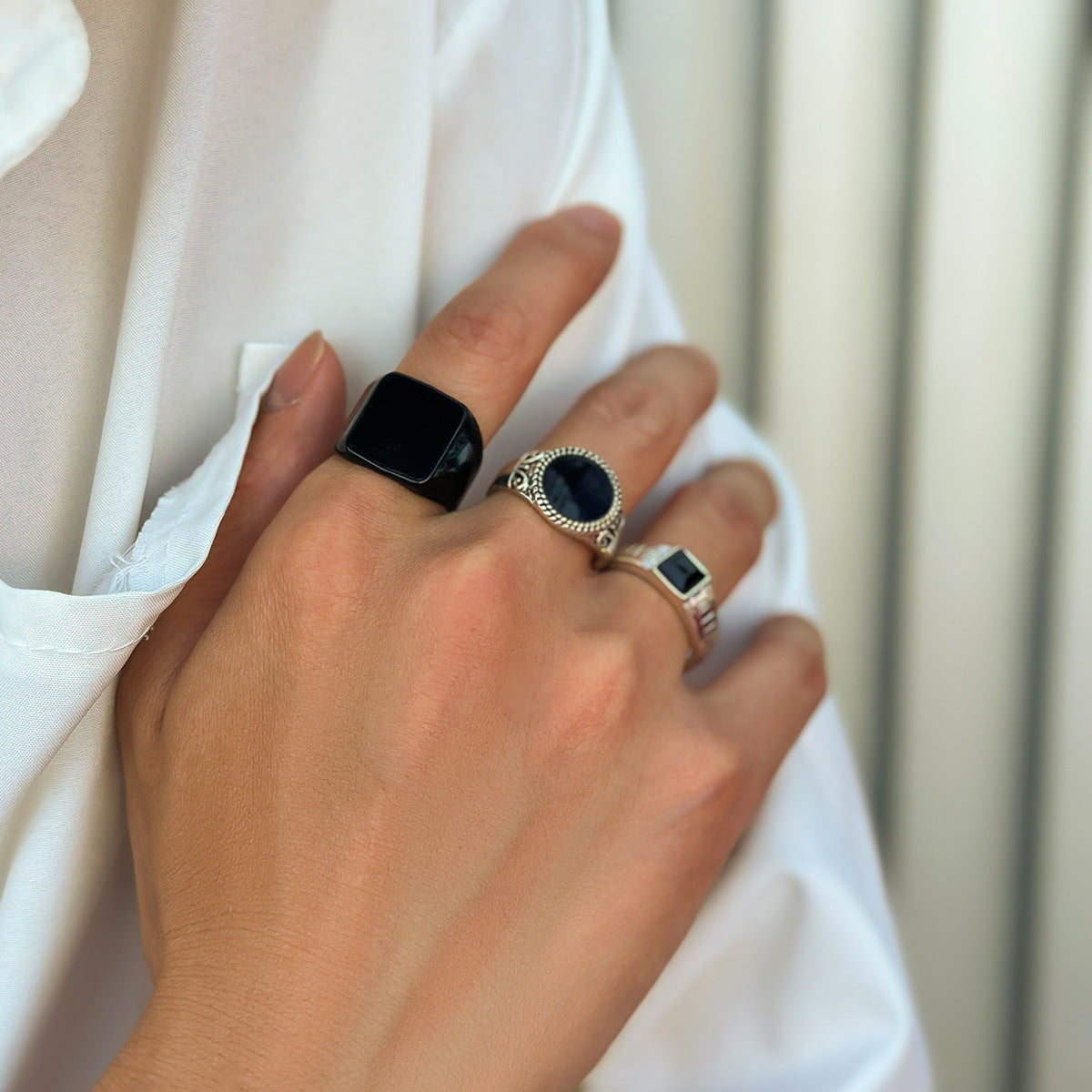 Wholesale Vintage Geometric Men' s Ring,  Alloy Electroplated Jewelry Accessory for Daily Wear