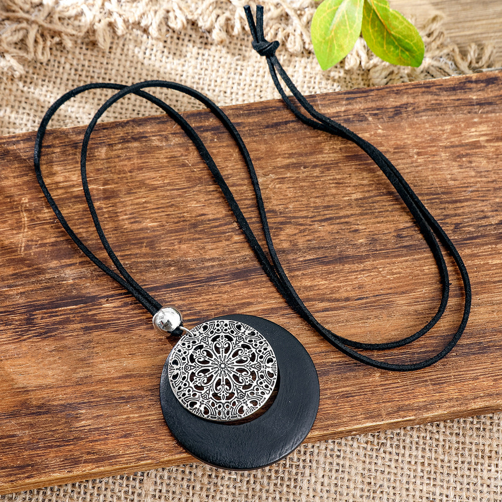 Wholesale Ethnic Style Long Sweater Chain Necklace Retro Artistic Fashion Jewelry Gift