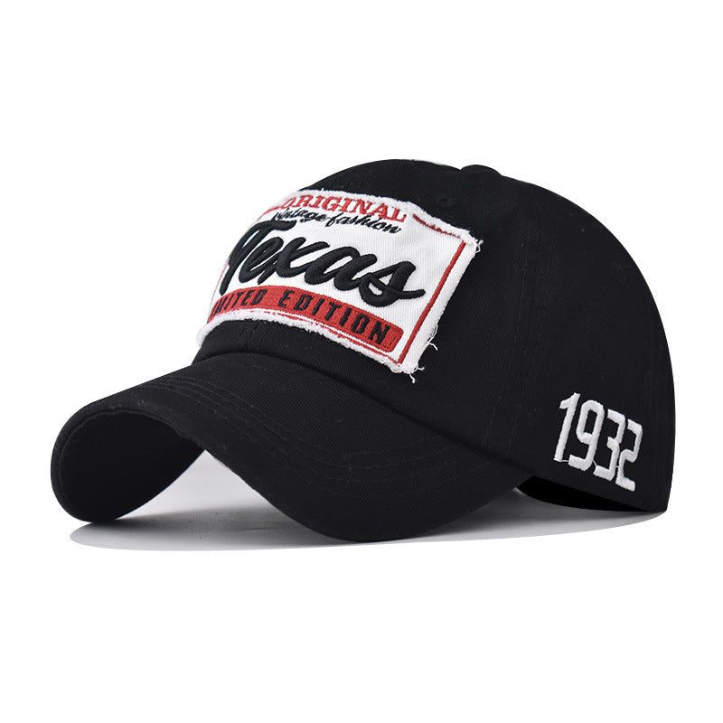 Wholesale Embroidered Texas Baseball Cap Washed Cotton Adjustable Outdoor Summer Sun Protection Trendy Gift
