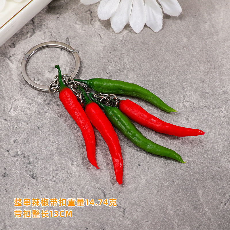 Wholesale  Red and Green Pepper Keychain