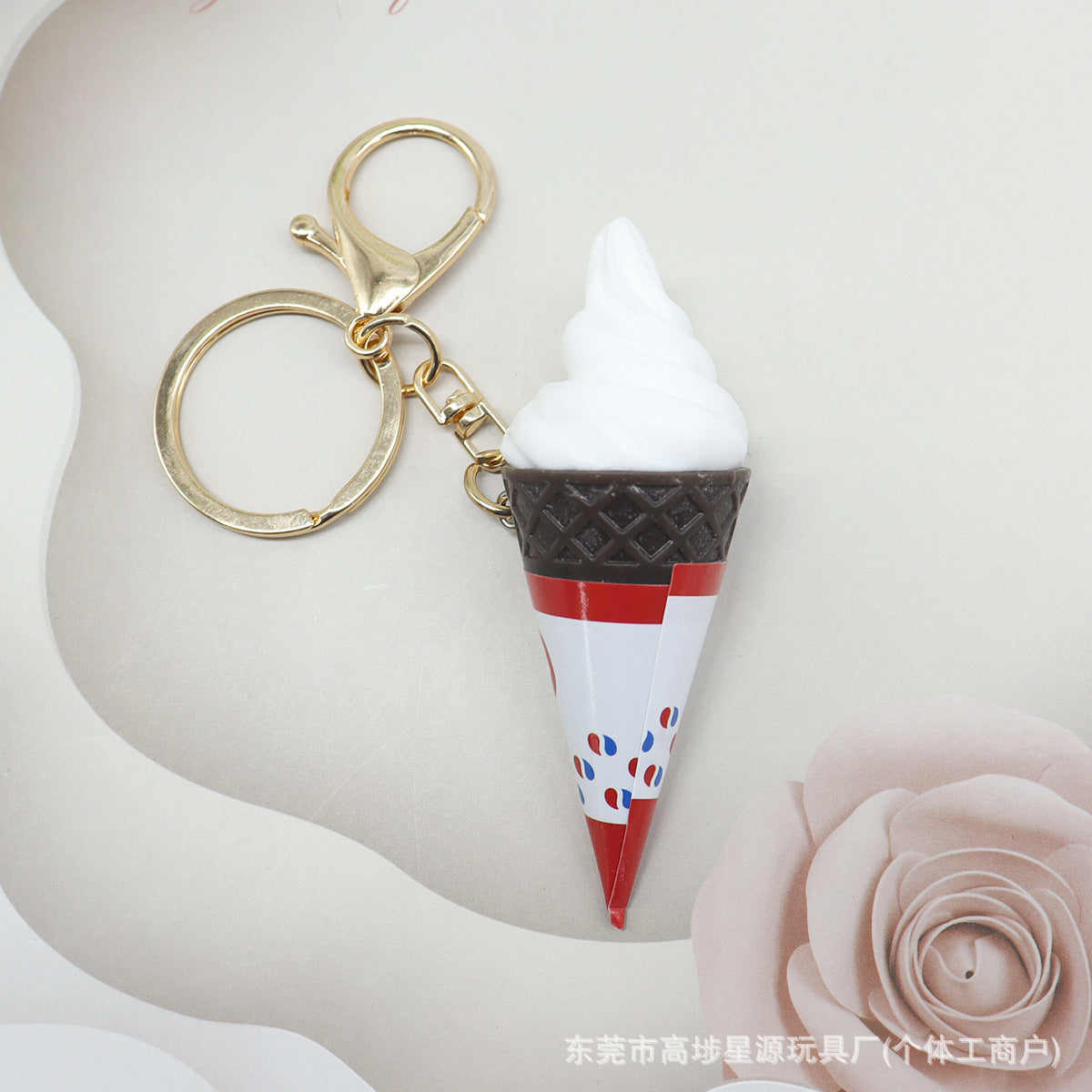 Wholesale Mini Artificial Resin Chocolate Cake Keychain Bag Charm Everyday Accessory