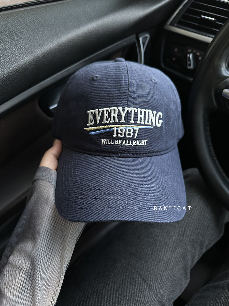 Wholesale Vintage Washed Cotton Embroidered Letters Baseball Hat