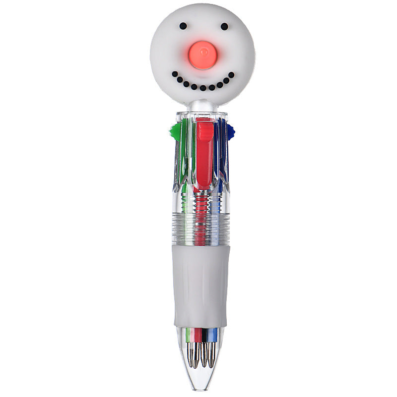 Wholesale Cute cartoon Christmas four-color ballpoint pen