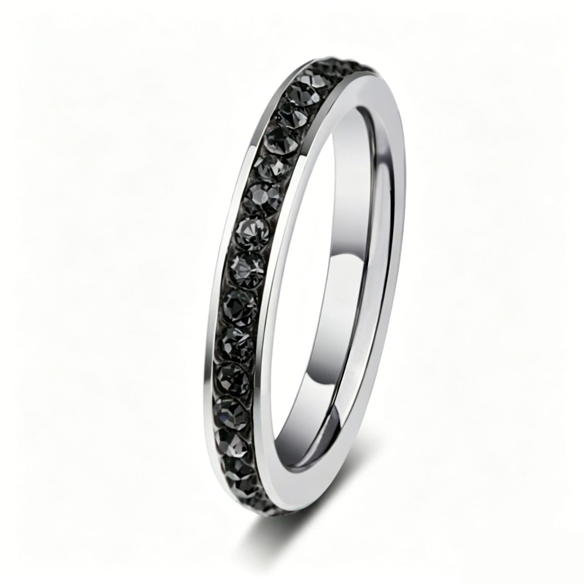 Wholesale Stainless Steel Colorful Inlay Rings Ins Style Couple Fashion Accessory