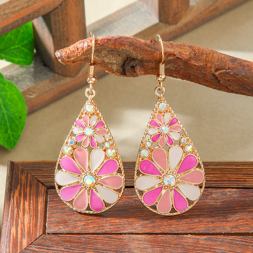 Wholesale  Bohemian Drop Earrings Earrings with Diamond Vintage