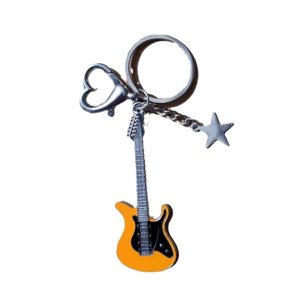 Wholesale Y2K Guitar Star Keychain Zinc Alloy Party Gift Bag Charm Stylish Fashion Accessory