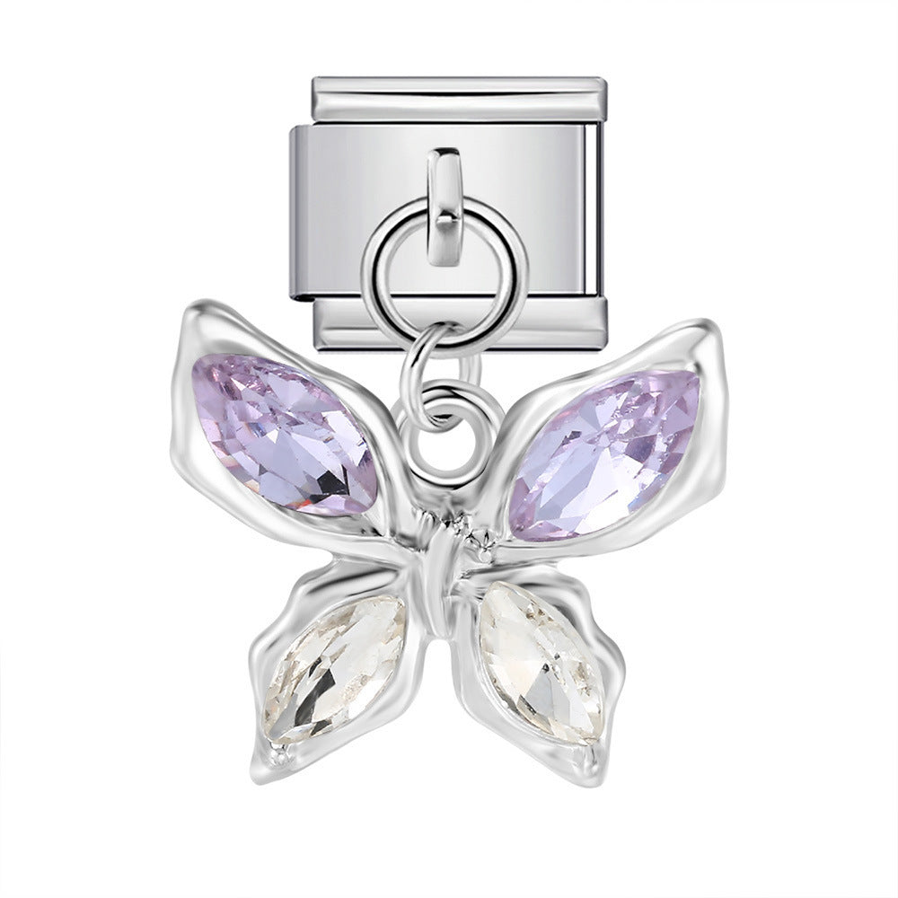 Wholesale 5pcs  Italian Charm Bracelet 9mm DIY  cute hookCreative Stainless Steel Composable Bracelet