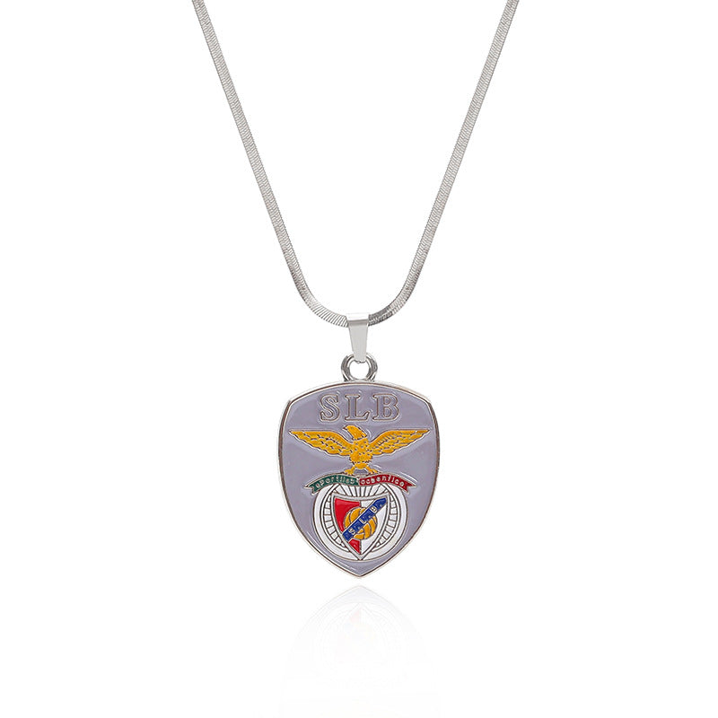 Wholesale Paint Double-sided Pendant Zinc Alloy Stainless Steel Necklace ACC-NE-Teguang001