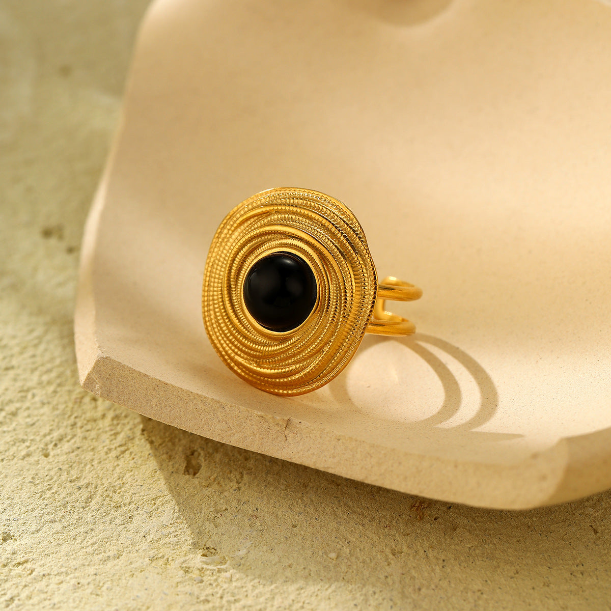 Wholesale Retro Eye of Horus Accessories Light Luxury Open  Stainless Steel Ring