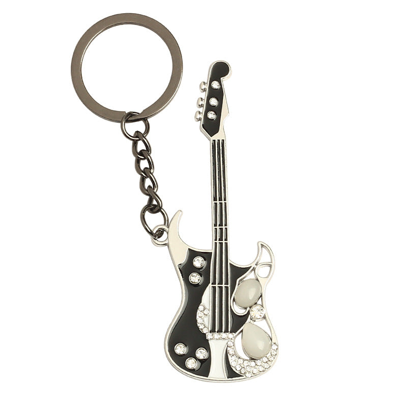Wholesale Zinc Alloy Diamond Guitar Keychains ACC-KC-MengOu003