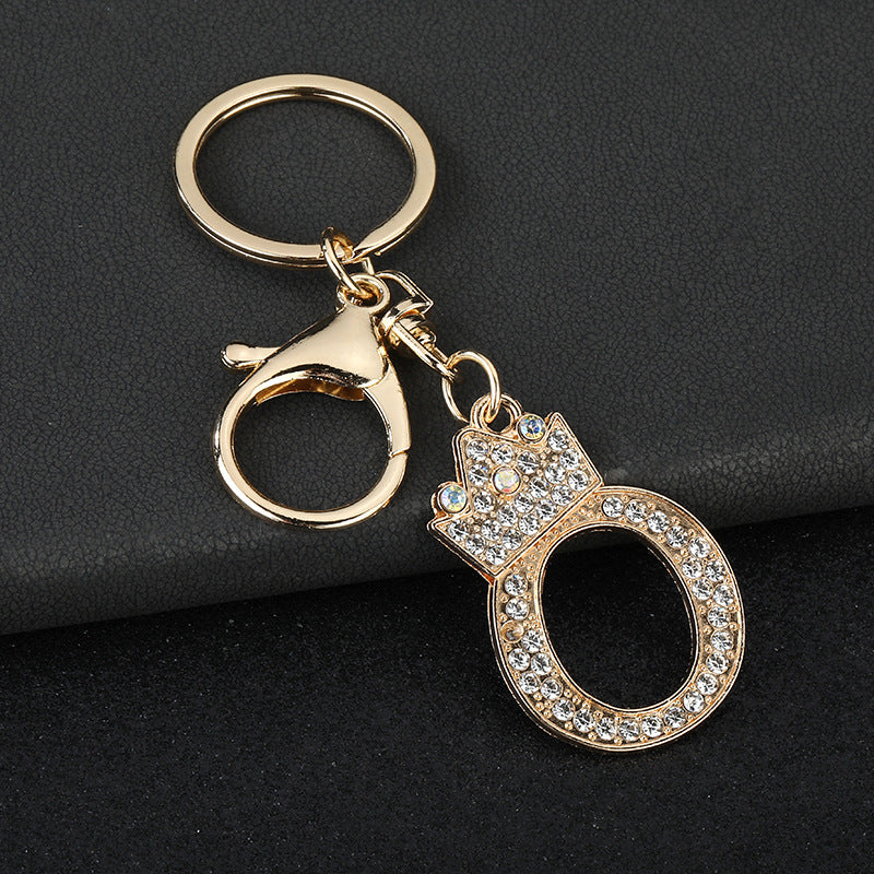 Wholesale  English letters encrusted diamond keychain