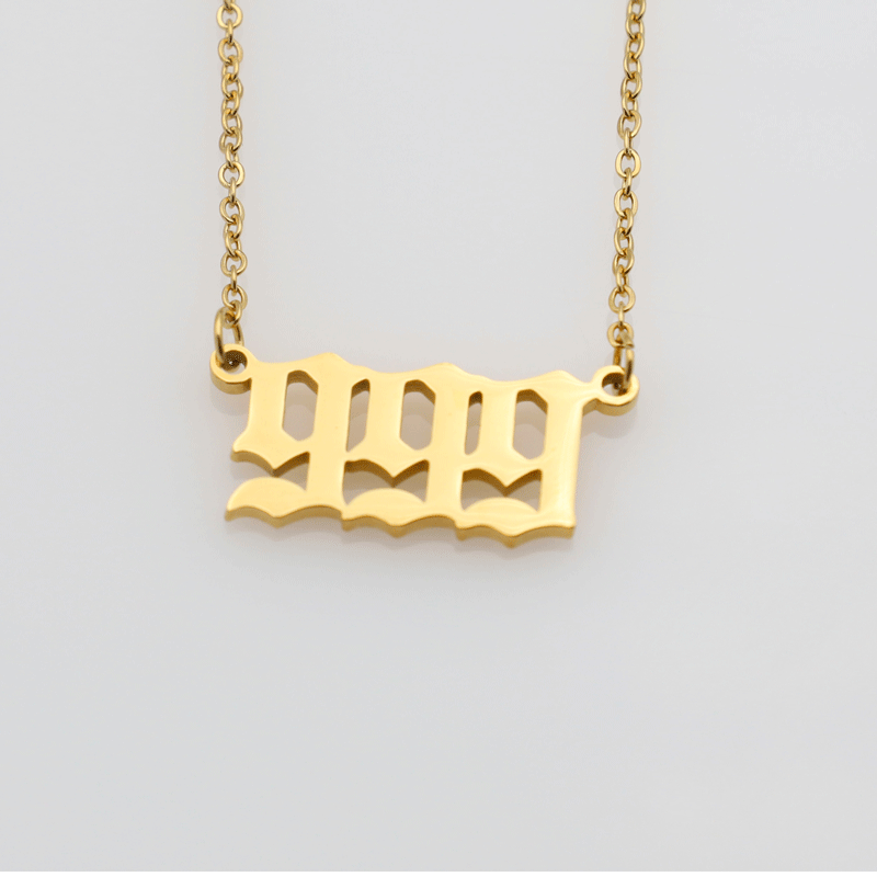 Wholesale Stainless Steel Angel Number Pendant Necklaces ACC-NE-XuanKa001