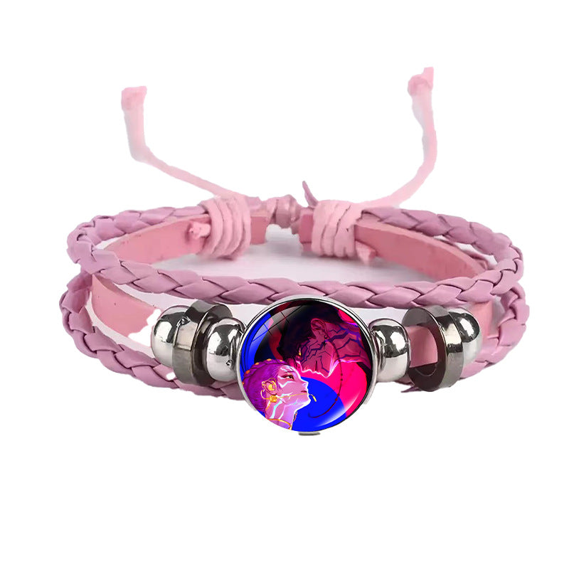 Wholesale Demon Hunter Bracelet Time Gem Bracelet Men and Women All-match Braided Black Bracelet kpop