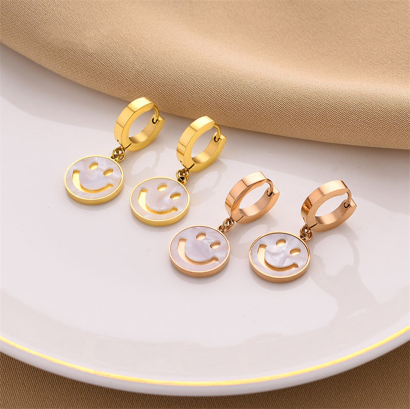 Wholesale Skin Brightening Sequins Smiley Face Expression Earrings ACC-ES-Chengy005
