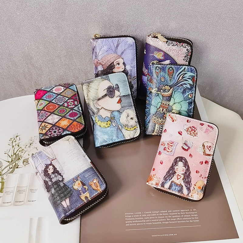 Wholesale Ethnic Retro Accordion Card Holder Mini Storage Card Wallet ACC-WT-Mengs007
