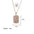 Wholesale Stainless steel Color Tarot Necklace Square Zirconium Pendant  Dolphin Brown Tree Marine  Clavicle Chain