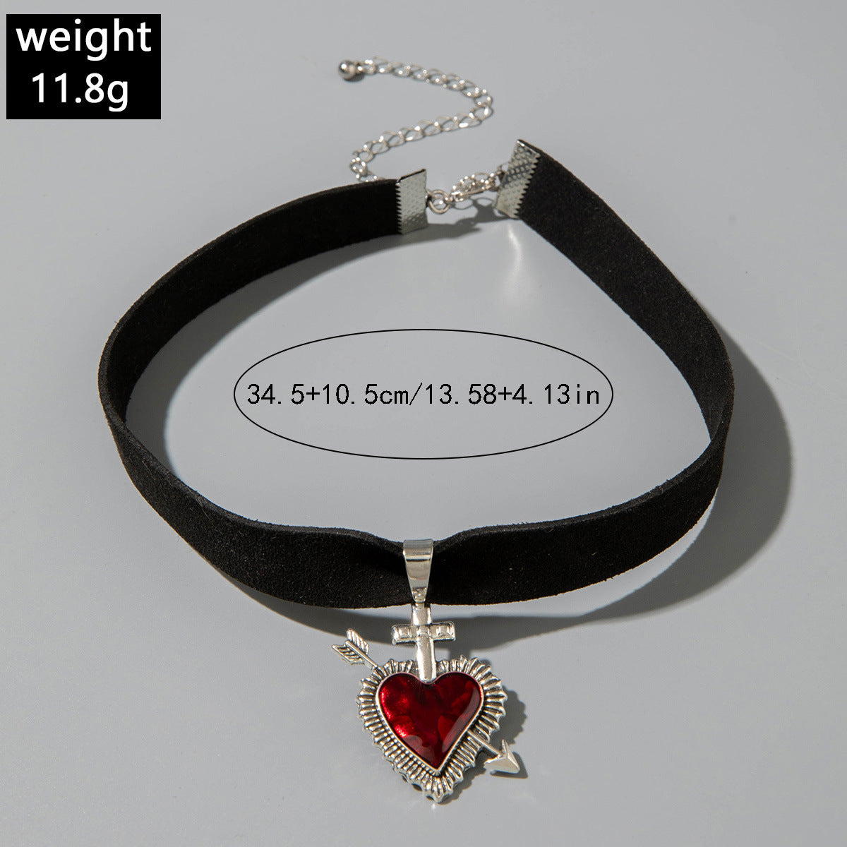 Wholesale Halloween Heart Cross Necklace