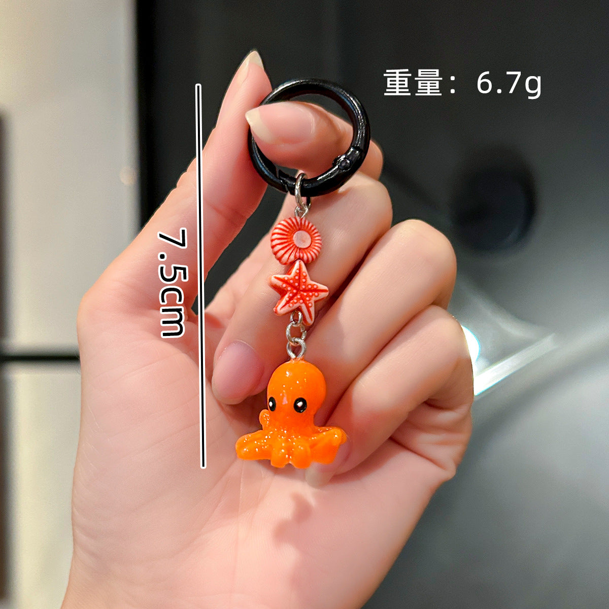 Wholesale Cute Marine Small Animal Mobile Phone Lanyard Resin Keychain
