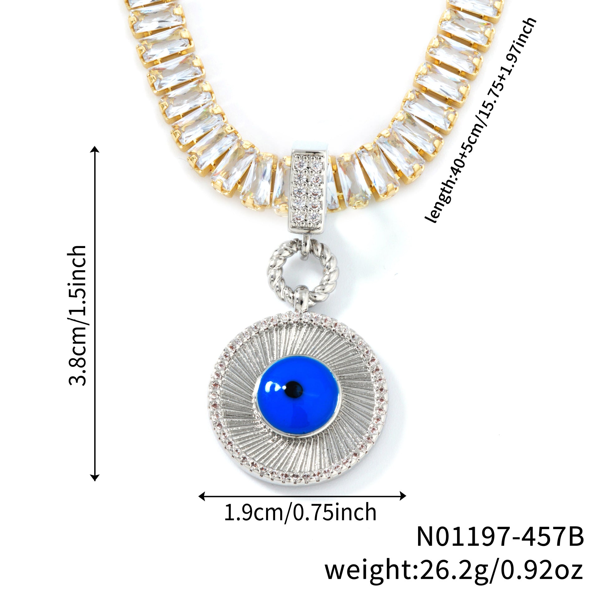 Wholesale  Blue Niche Water Drop Ocean Heart Pendant Necklace