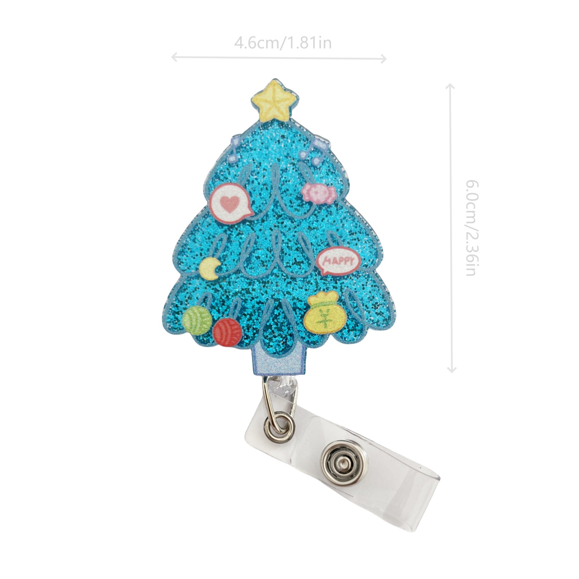 Wholesale  Christmas Tree Cartoon Badge Reels Keychains
