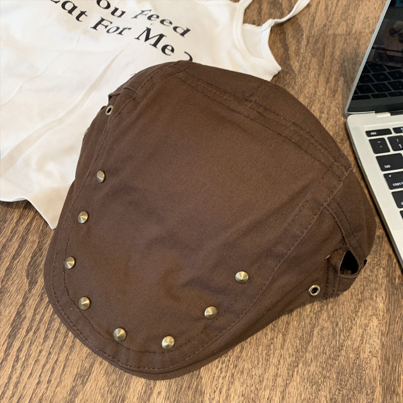 Wholesale Retro rivet hip-hop thin Berets