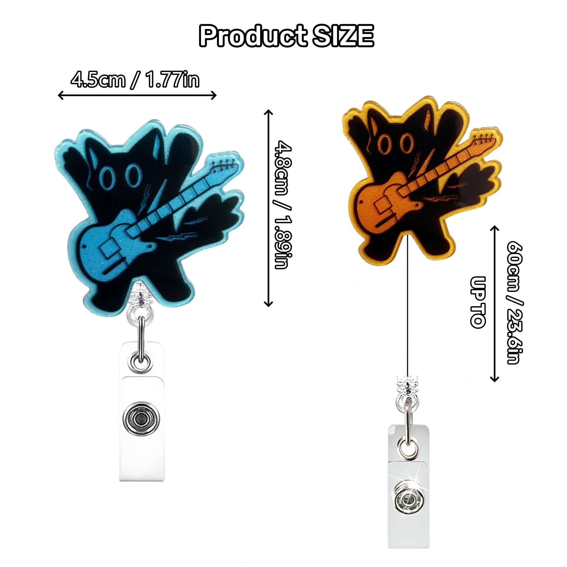 Wholesale Rock Bear Badge Reels Keychains