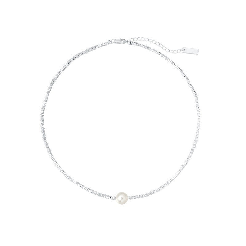 Wholesale  Silver Pearl Necklace Clavicle Chain