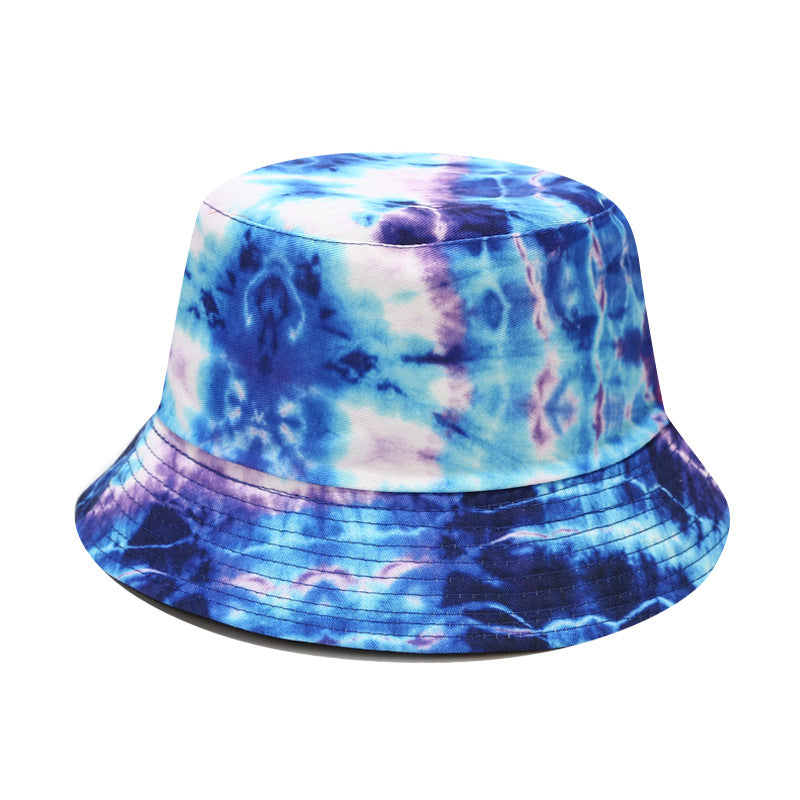Wholesale  Tie-dye Fisherman Hat Children's Outdoor Sunscreen Double-sided Basin Hat Bucket Hat