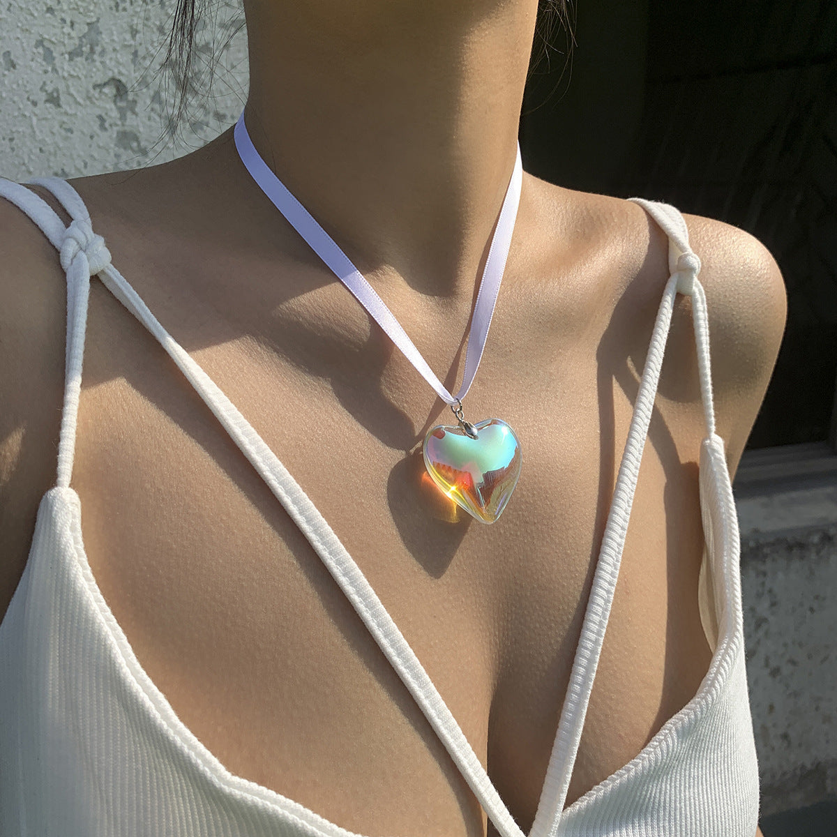 Wholesale wax wire necklace simple love pendant alloy necklace ACC-NE-Xuer002