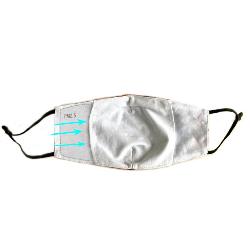 Wholesale Christmas Three-layer Cotton Mask Western Style Christmas Adult Dustproof Warm Breathable Mask ACC-MK-HY001