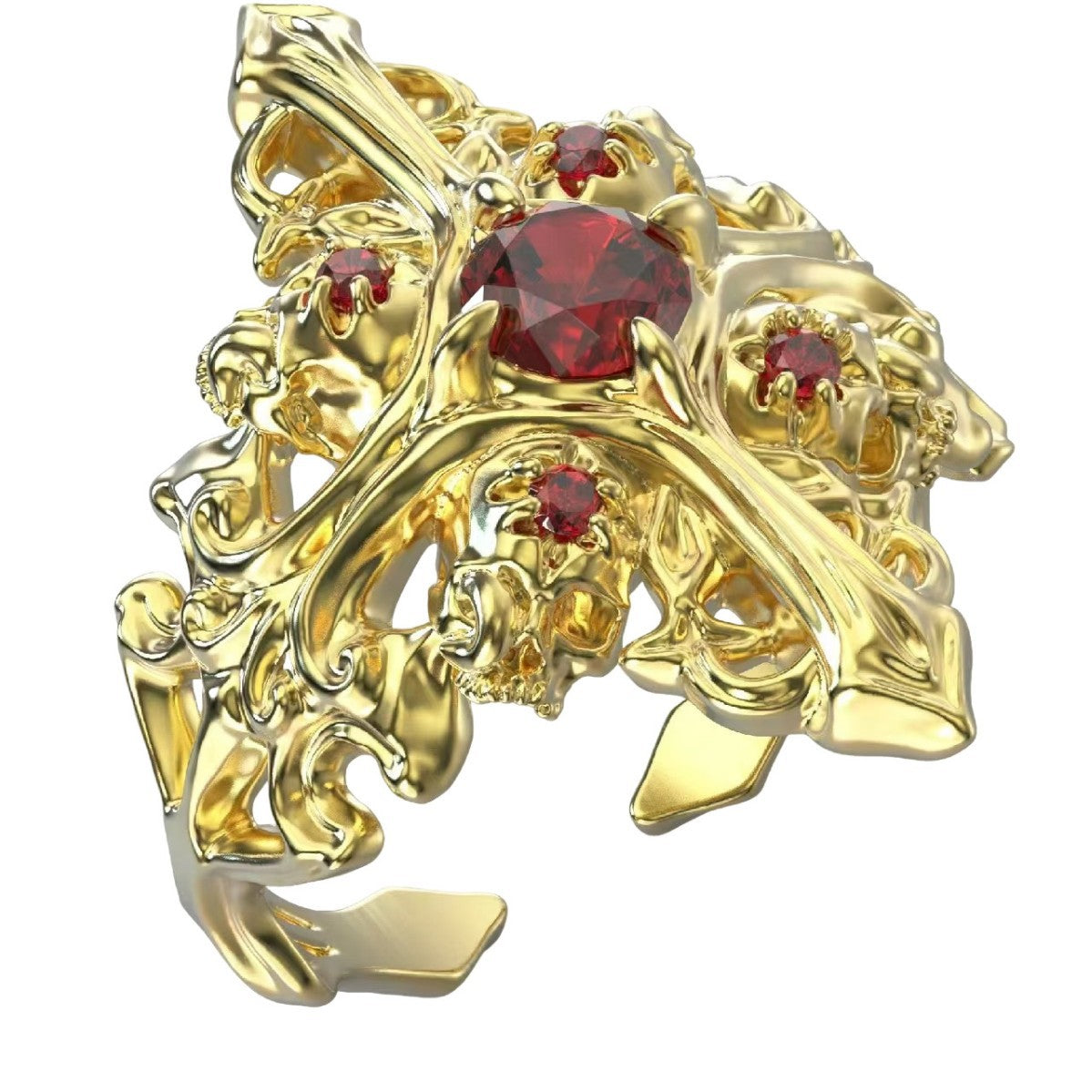 Wholesale Gothic Cross Ring,  Dark Design Jewelry Accessory for Boutique Resale