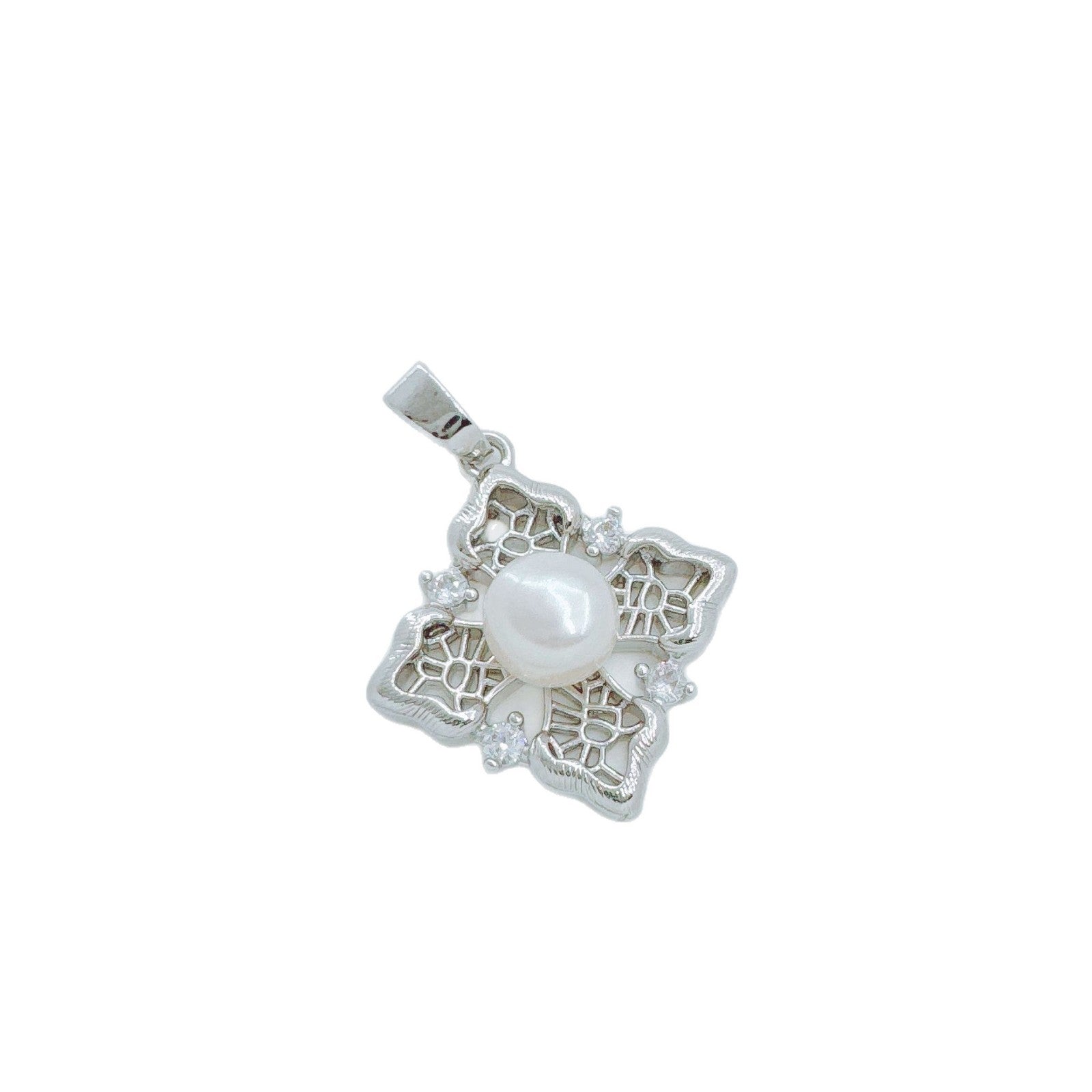 Wholesale Copper Zircon Jewelry Set with Four-Leaf Clover Design,  Real Gold Electroplated Fashion Accessory for Women Party Wear