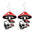 Wholesale 2 pairs/pack  Halloween Gothic Style Dark Moth Crow Black Cat Moon Wooden Skull Mushroom Earrings