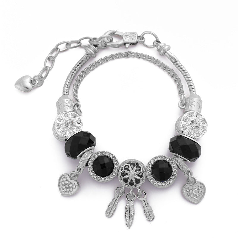 Wholesale Dream Catcher Crystal Beaded Bracelet