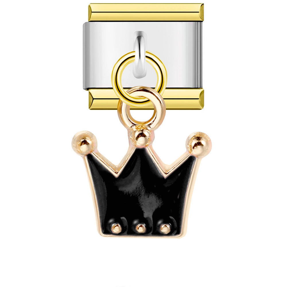 Pulsera de encanto italiano de 5 piezas al por mayor 9 mm Diy empalmante lindo creativo colgante de acero inoxidable componible brazalete