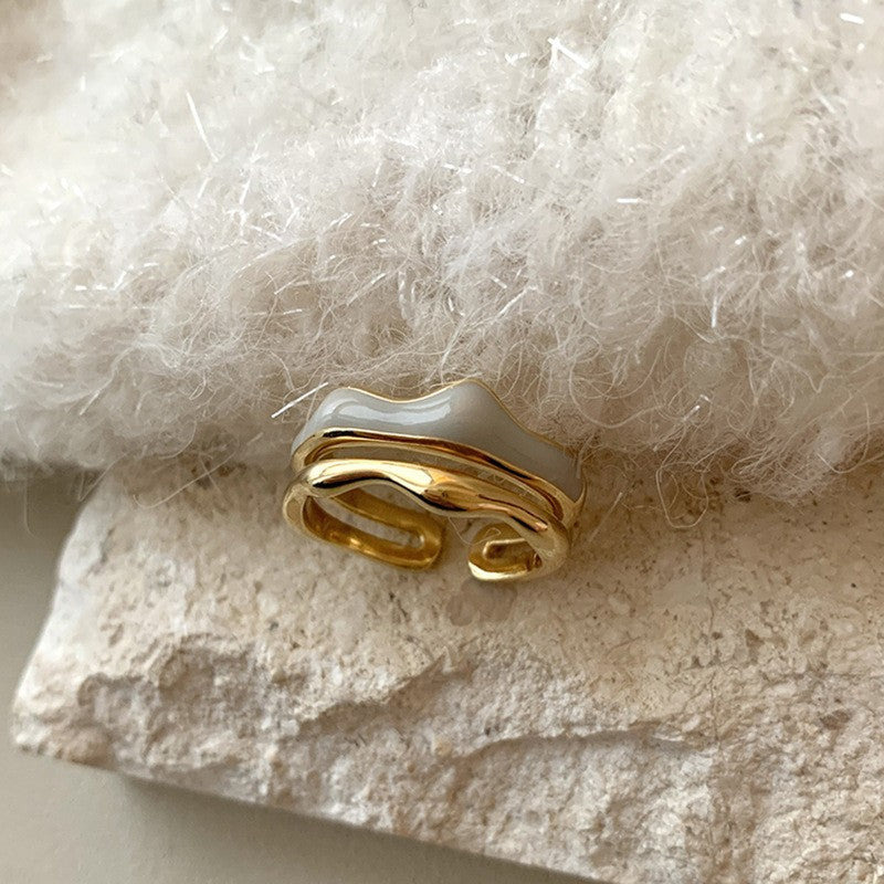 Wholesale Antique Style Retro Heavy Industry Ring Gold Plated 18k Brushed Diamond Vintage Ring Gold Plated Rings ACC-RS-YaoFeng001