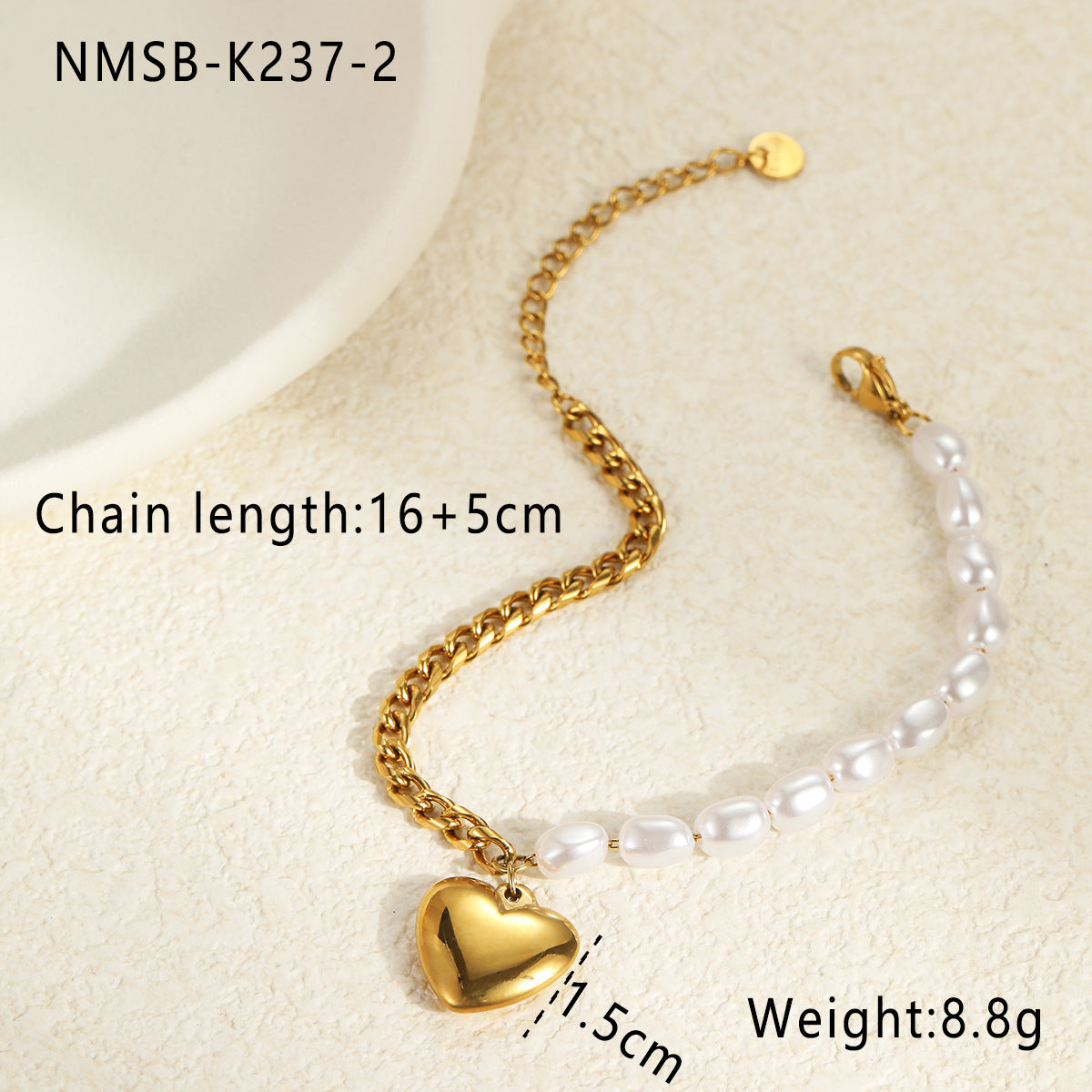 Wholesale  Pearl Stainless Steel Bracelet  Jewelry