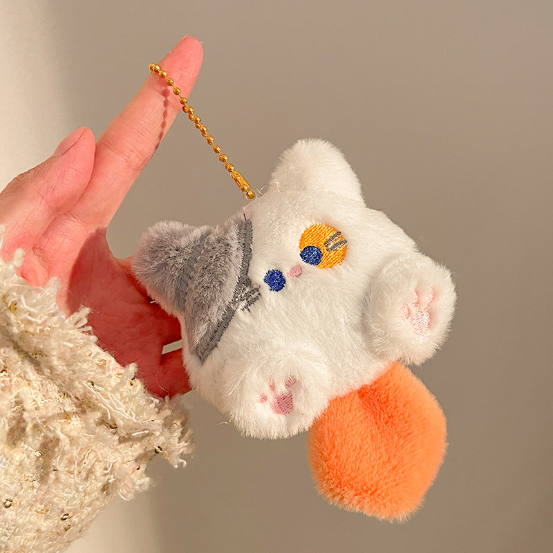 Wholesale Short Plush Cat Keychain DIY Handmade Bag Charm Women S Gift Decorative Boutique Resale