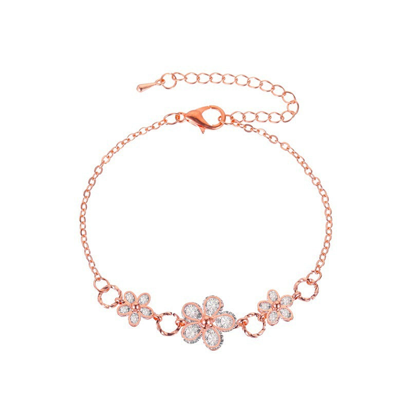 Wholesale Diamond Flower Butterfly Bracelet