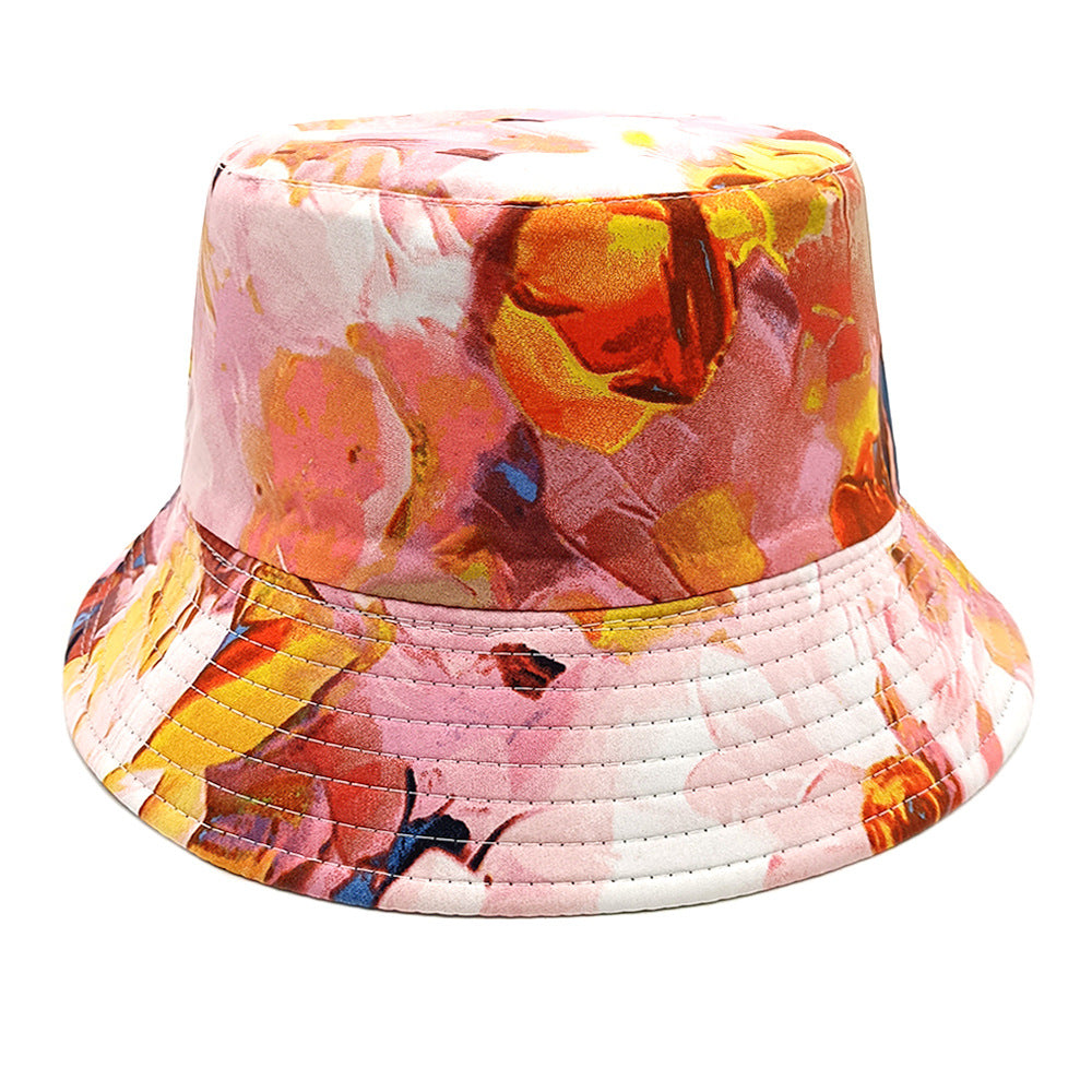 Wholesale Spring and Summer Floral Pattern Reversible Bucket Hat